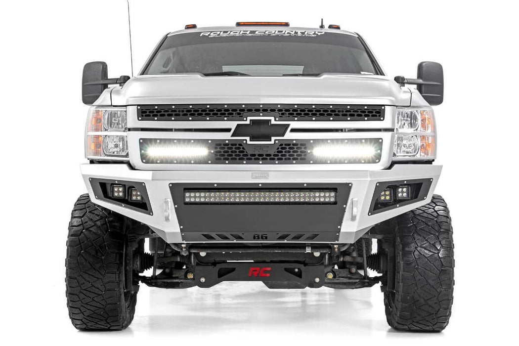 Rough Country Mesh Grille 12" Single Row Led Pair Black Chevy Silverado 2500 Hd/3500 Hd (11-14) 70155