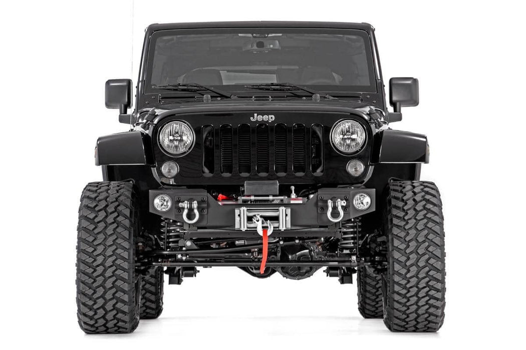 Front Hybrid Stubby Bumper | Fog Mounts | compatible with Jeep Wrangler JK (07-18)
