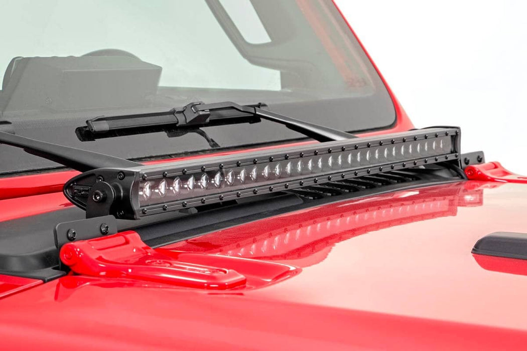 Rough Country compatible with Jeep 30-Inch Led Hood Kit (18-21 Wrangler Jl, 20-21 Gladiator Jt Black-Series) 70054