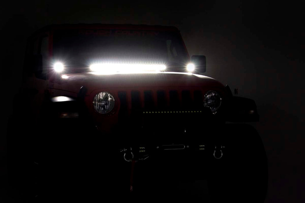 Rough Country Led Light Cowl Mnt 2" Spectrum Pair compatible with Jeep Gladiator Jt (20-23)/Wrangler Jl (18-23) 80062