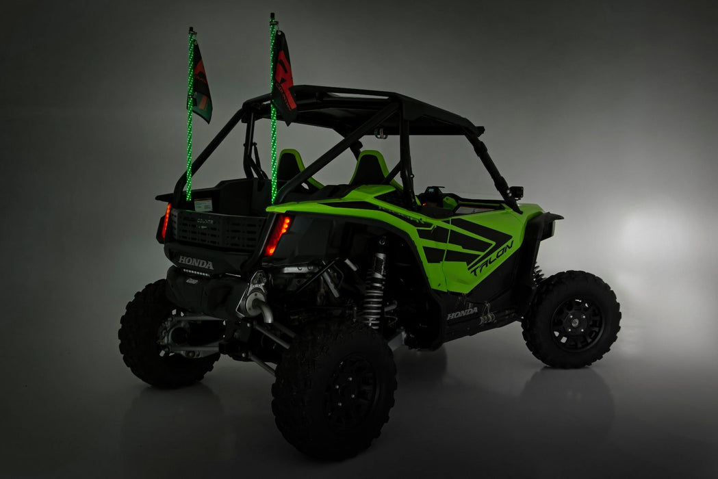 Whip Mount | Bed | 4' Multl-Color LED Whip Pair | Honda Talon (19-21)