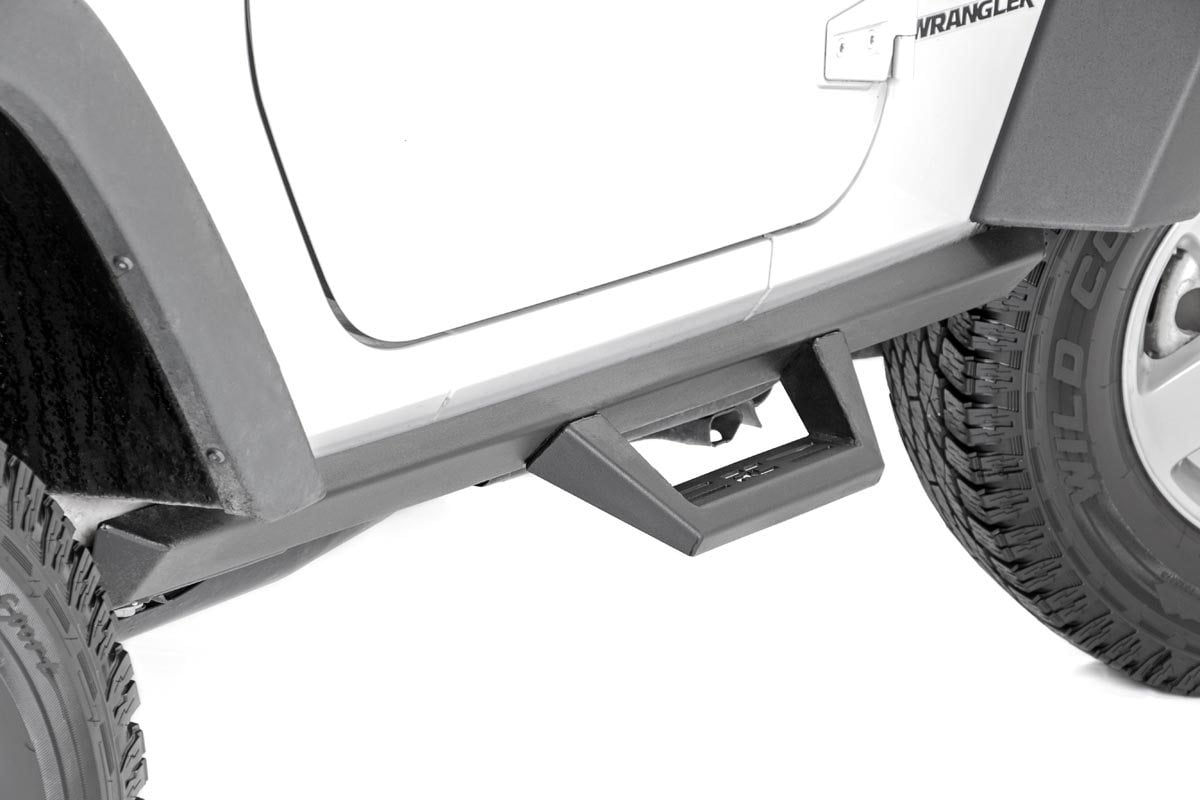 Rough Country Contoured Drop Steps 2 Door Fits Jeep Wrangler Jk 4WD (2007-2018) 90763