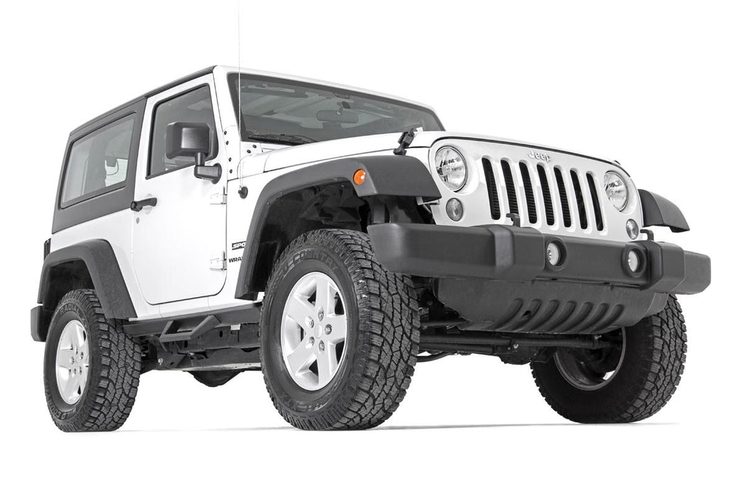 Rough Country Contoured Drop Steps 2 Door compatible with Jeep Wrangler Jk 4Wd (2007-2018) 90763