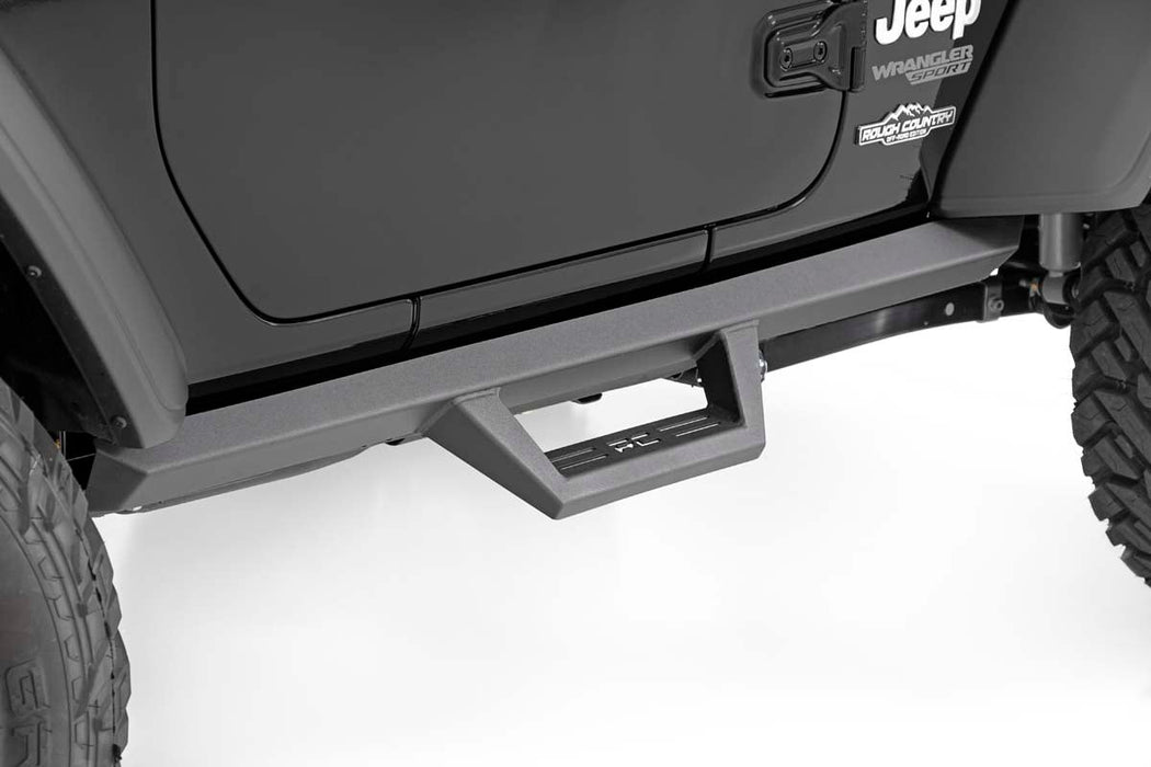 Rough Country Contoured Drop Steps 2 Door compatible with Jeep Wrangler Jl 4Wd (2018-2023) 90761