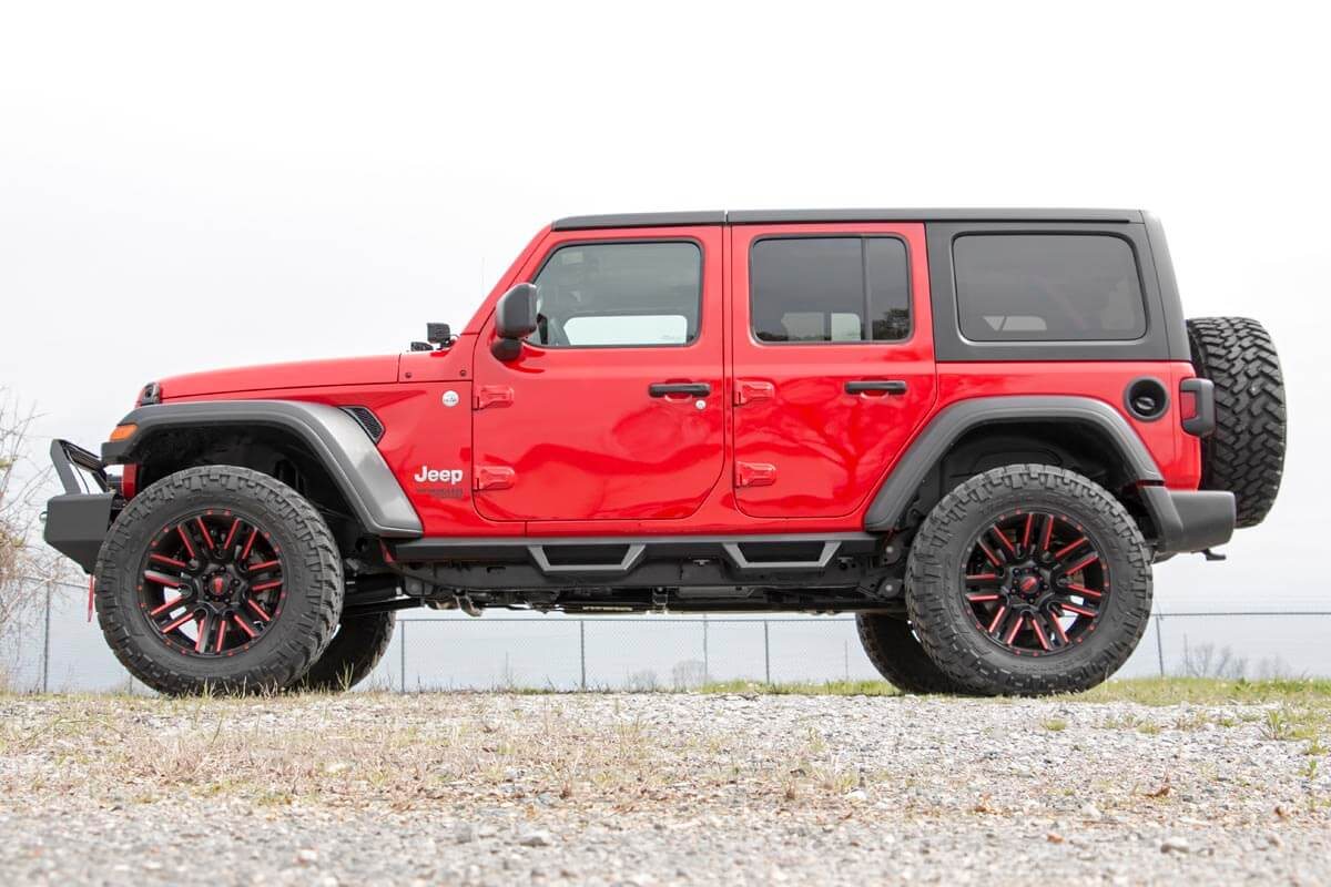 Rough Country Contoured Drop Steps 4 Door Fits Jeep Wrangler Jl 4WD (2018-2023) 90769A