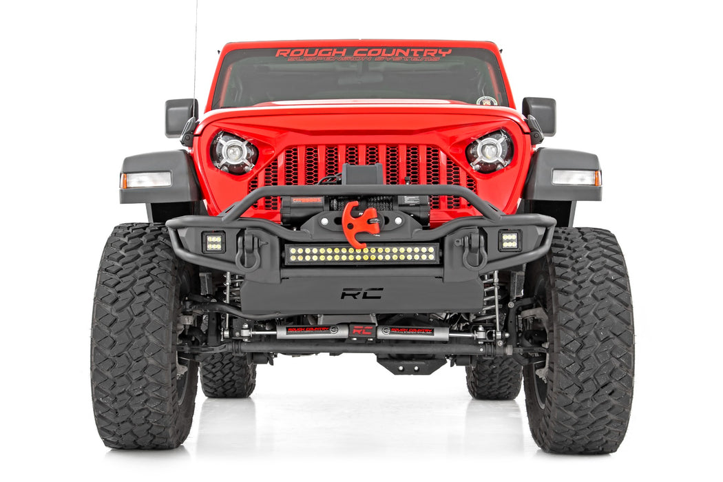 Rough Country Front Winch Bumper Tubular Skid Plate compatible with Jeep Gladiator Jt/Wrangler Jk & Jl 10647