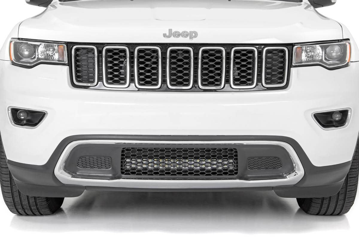 Rough Country Fits Jeep 20In Led Bumper Kit Chrome Series W/ Amber Drl (11-20 Wk2 Grand Cherokee) 70776