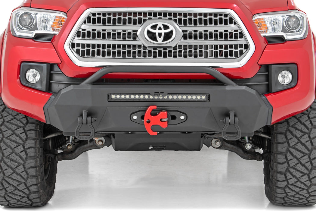 Rough Country Front Bumper Hybrid 12000-Lb Pro Series Winch Synthetic Rope Fits toyotaTacoma (16-23)