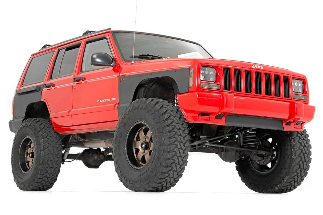 Rough Country Fender & Quarter Panel Armor Front Combo compatible with Jeep Cherokee Xj (84-96) 10577