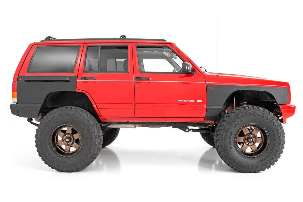 Rough Country Fender & Quarter Panel Armor Front Combo compatible with Jeep Cherokee Xj (84-96) 10577