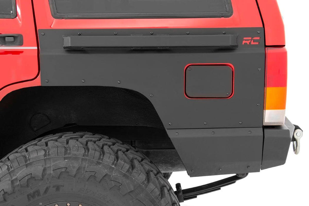 Rough Country Fender & Quarter Panel Armor Rear Combo compatible with Jeep Cherokee Xj (84-96) 10578