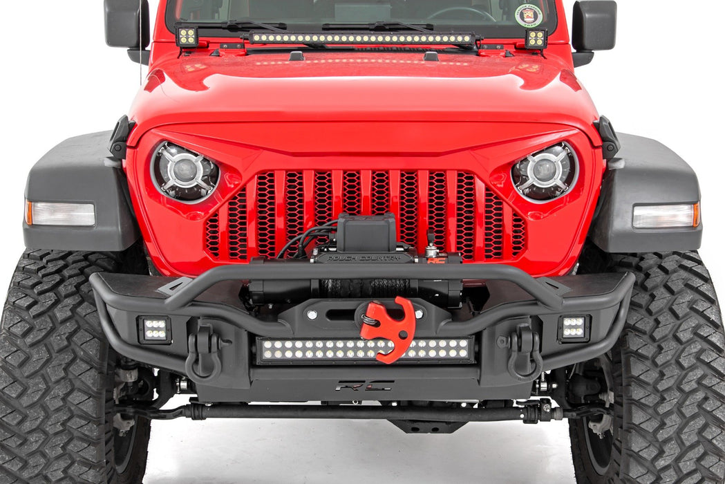 Rough Country Headlights Drl Halo Led 9" compatible with Jeep Gladiator Jt (20-23)/Wrangler Jl (18-23) RCH5300