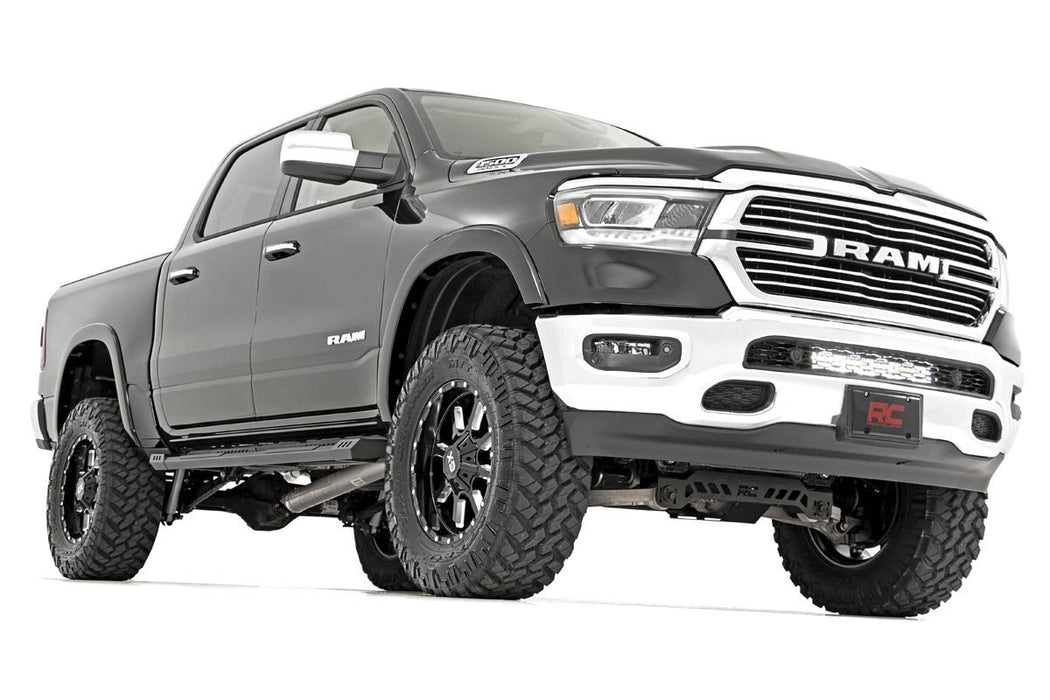 Rough Country Led Light Kit Bumper Mount 20" Chrome Dual Row White Drl Ram 1500 (19-23) 70780