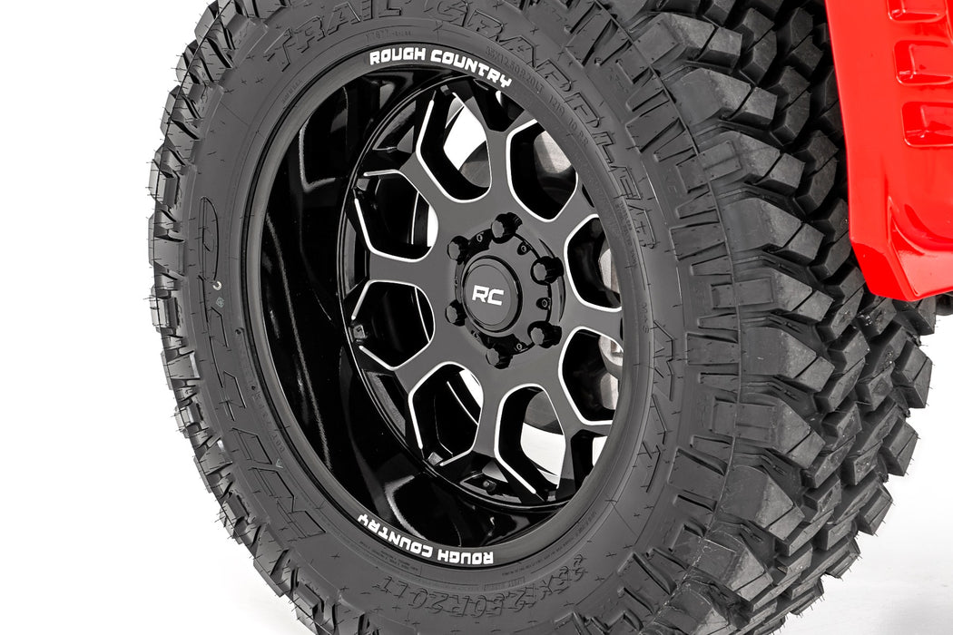 Rough Country 96 Series Wheel One-Piece Gloss Black 20X10 8X6.519Mm 96201010