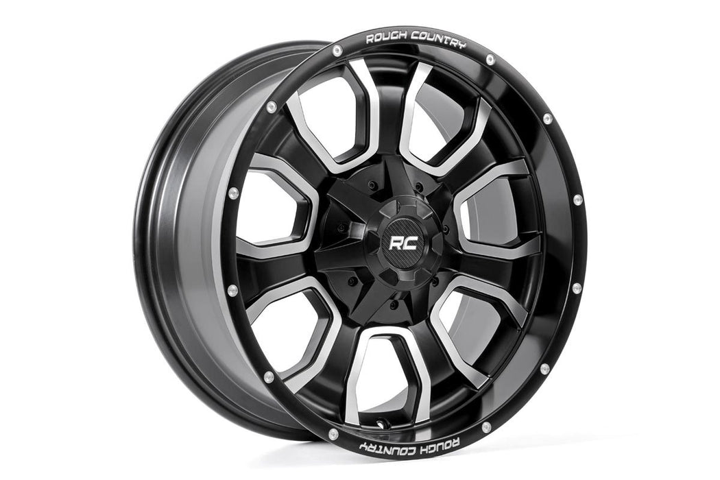 Rough Country 93 Series Wheel One-Piece Matte Black 20X10 8X17018Mm 93201011