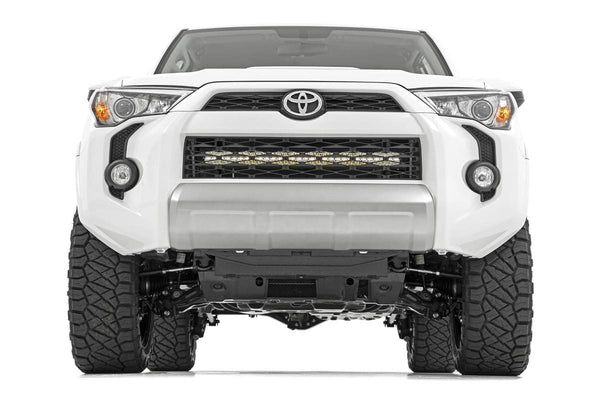 Rough Country LED Light Kit Bumper Mount 30" Chrome Dual Row White DRL Fits toyota4Runner (14-20) 70788