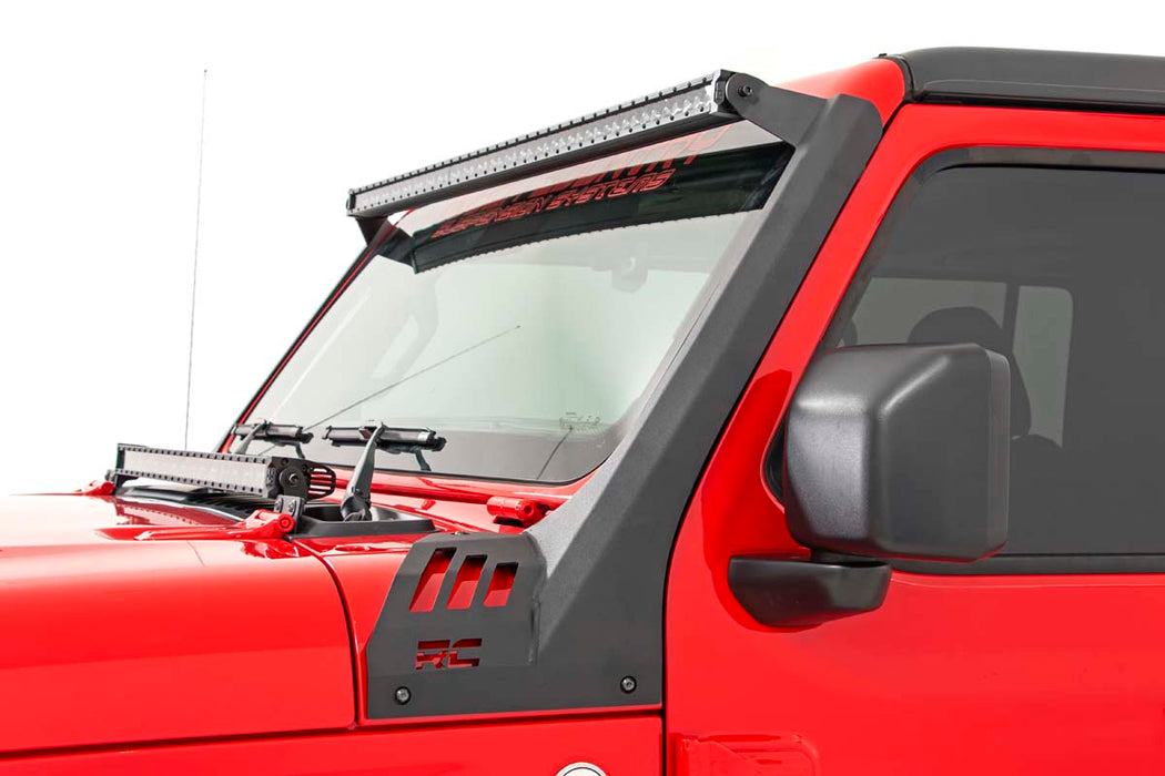 Rough Country compatible with Jeep Jl/Jt 50In Led Upper Windshield Mount W/ 50In Single Row Spectrum 80065