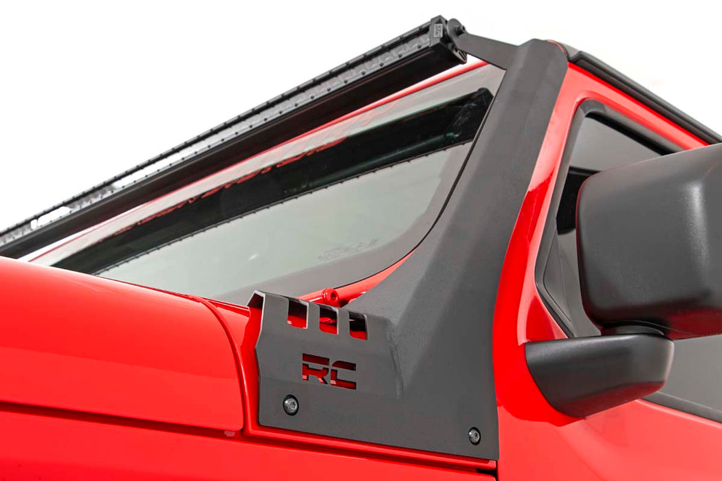 Rough Country compatible with Jeep Jl/Jt 50In Led Upper Windshield Mount W/ 50In Single Row Spectrum 80065