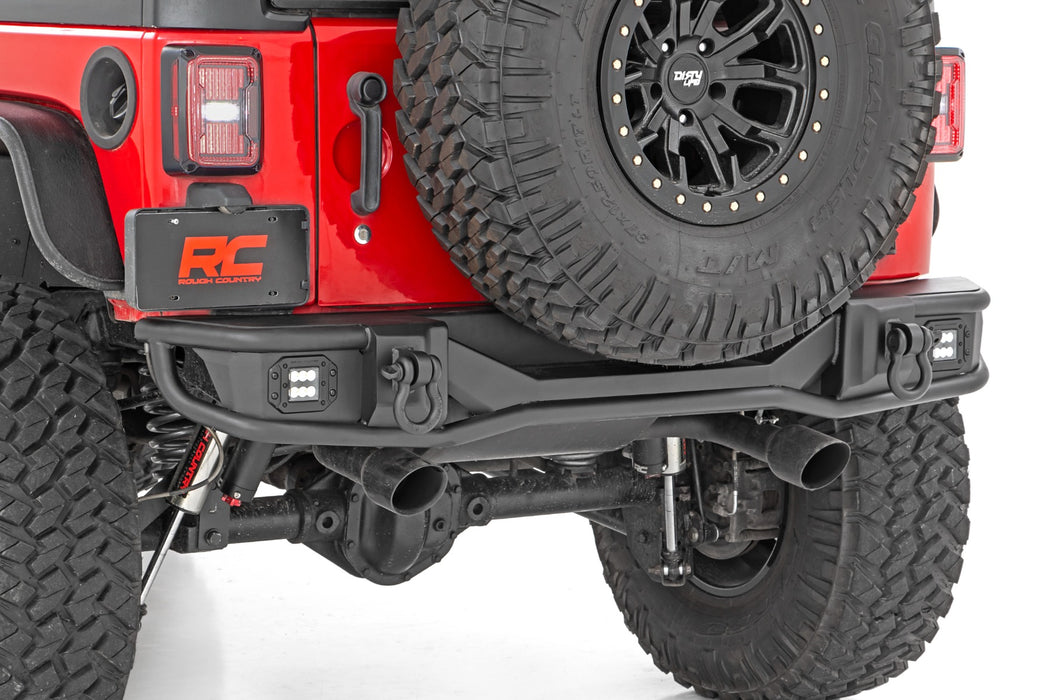 Rough Country Rear Bumper Tubular compatible with Jeep Wrangler Jk (2007-2018) 10649