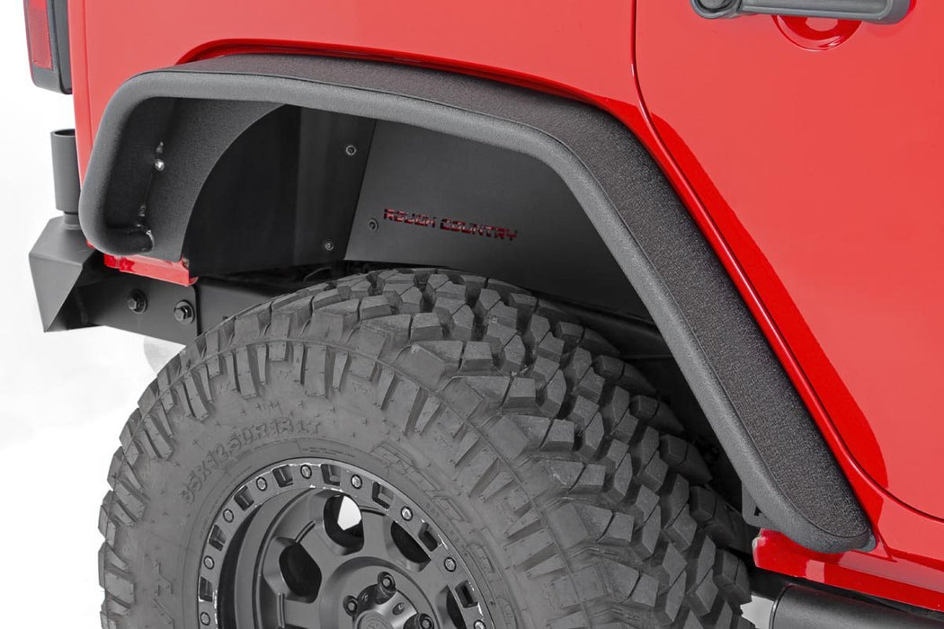 Rough Country Fender Flare Steel Rear compatible with Jeep Wrangler Jk (2007-2018) 10532