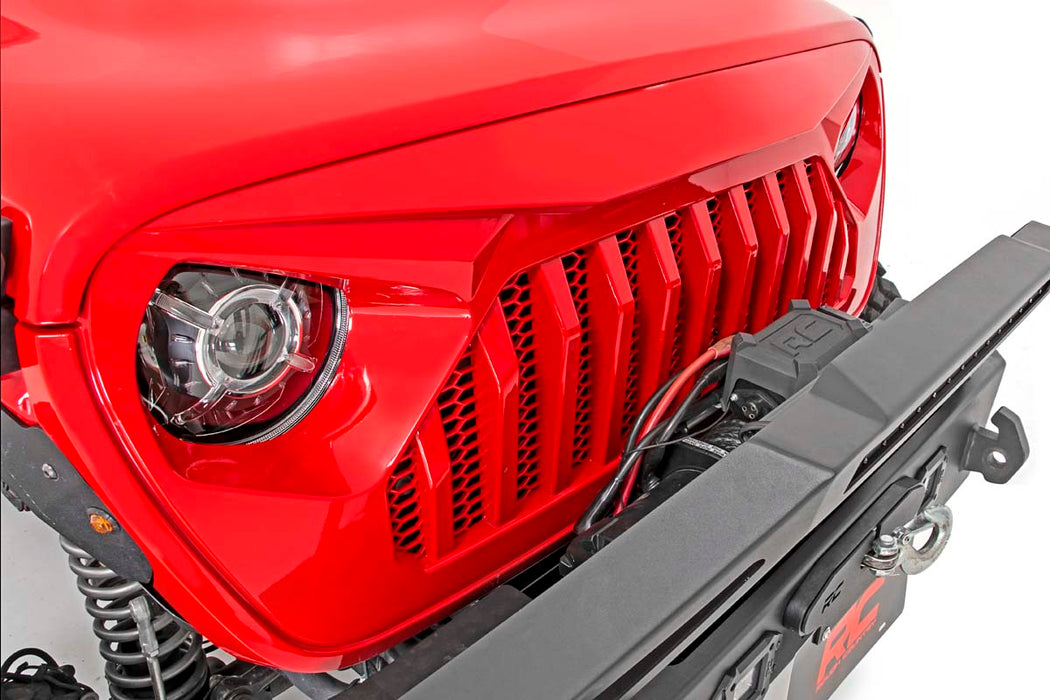 Rough Country Replacement Grille Angry Eyes compatible with Jeep Gladiator Jt (20-23)/Wrangler Jl (18-23) 10496