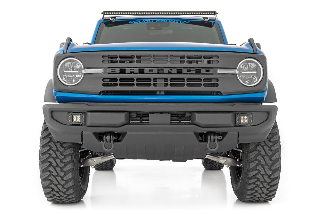 Rough Country Led Light Kit Upper Windshield 50" Black Single Row Ford Bronco (21-23) 71043