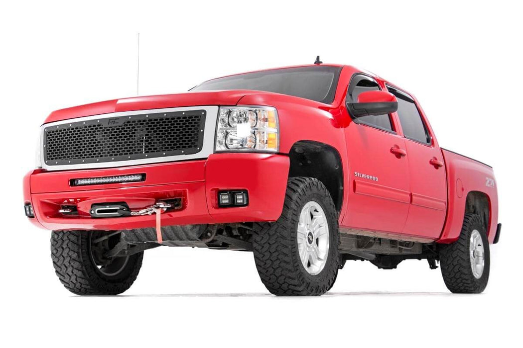 Rough Country Chevrolet Led Fog Light Kit Black Series W/ Amber Drl (07-13 Silverado 1500) 70762DRLA