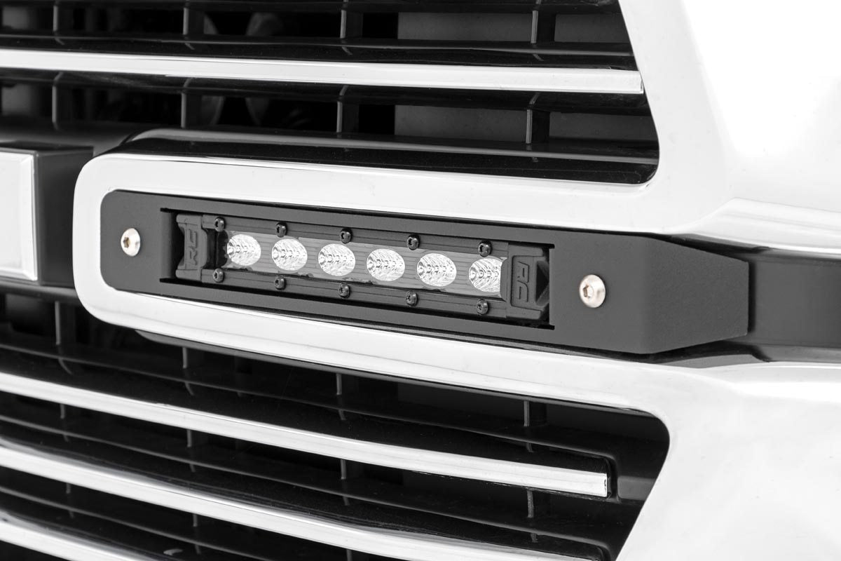 Rough Country Dual 6In Led Grille Kit Black Slimline Fits RAM 1500 2WD/4WD (19-23) 70783