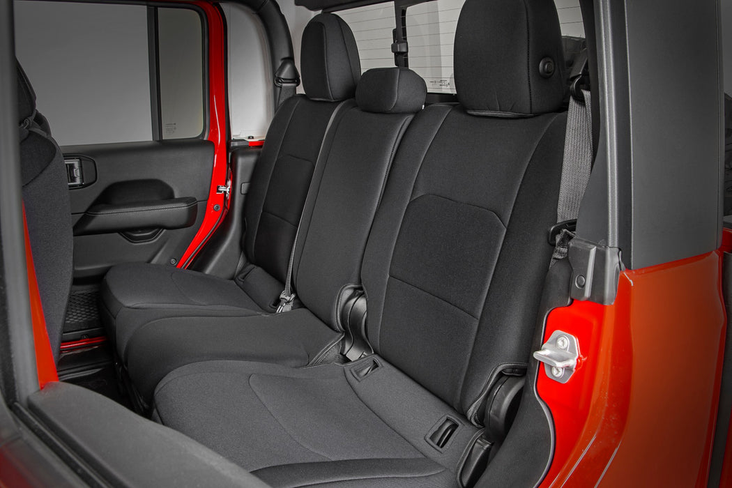 Rough Country Seat Covers Front And Rr No Cup Holder compatible with Jeep Gladiator Jt (20-23) 91034