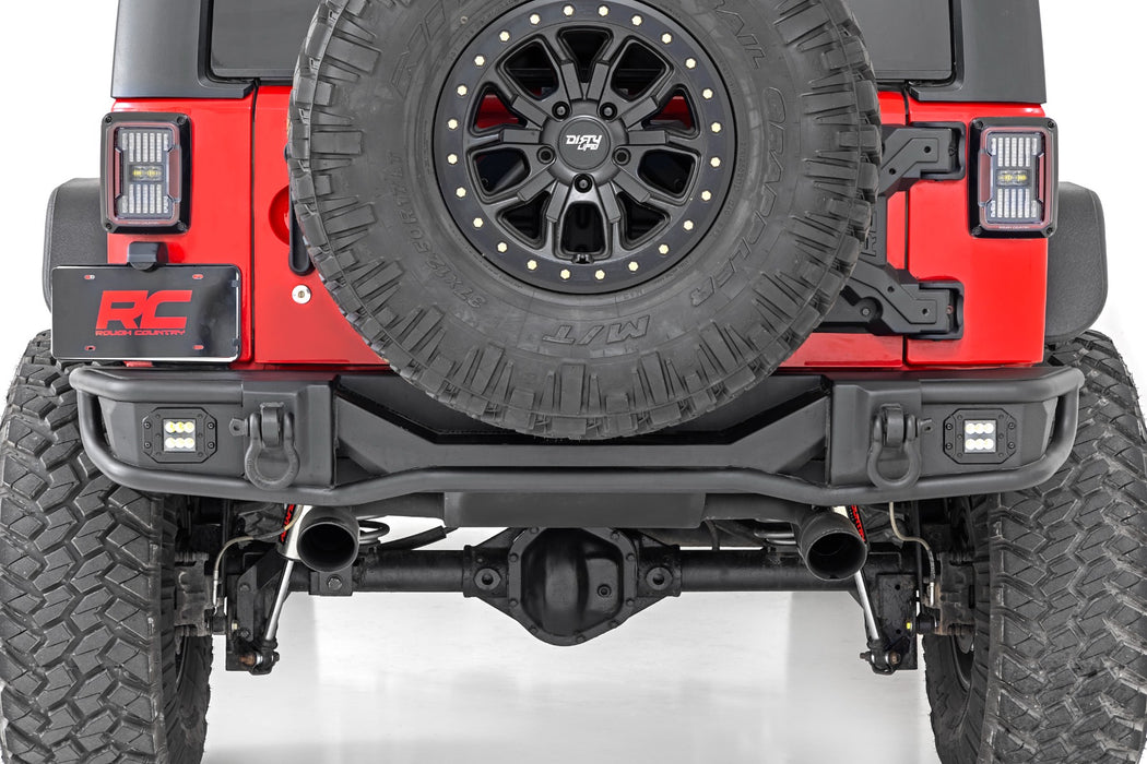 Rough Country Rear Bumper Tubular compatible with Jeep Wrangler Jk (2007-2018) 10649