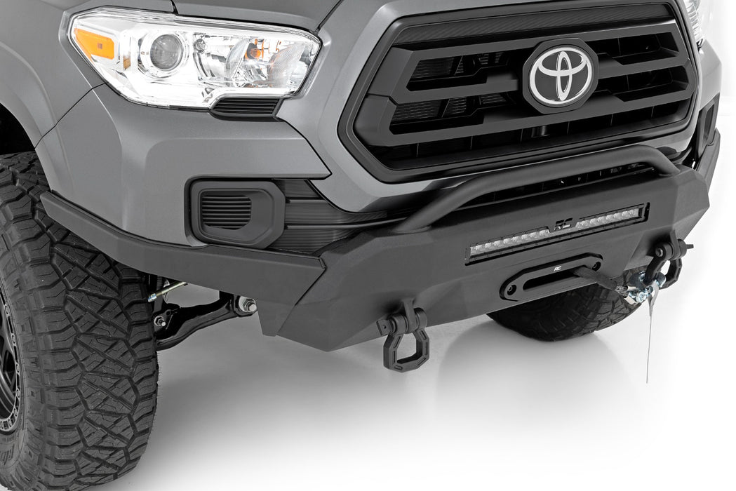 Rough Country Front Bumper High Clearance 12000-Lb Pro Series Winch Synthetic Rope Fits toyotaTacoma 4WD (16-23)