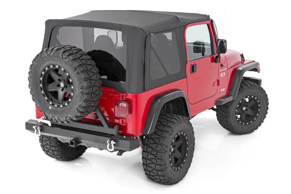 Rough Country Soft Top Replacement Black Full Doors Fits Jeep Wrangler Tj (97-06) RC85020.35