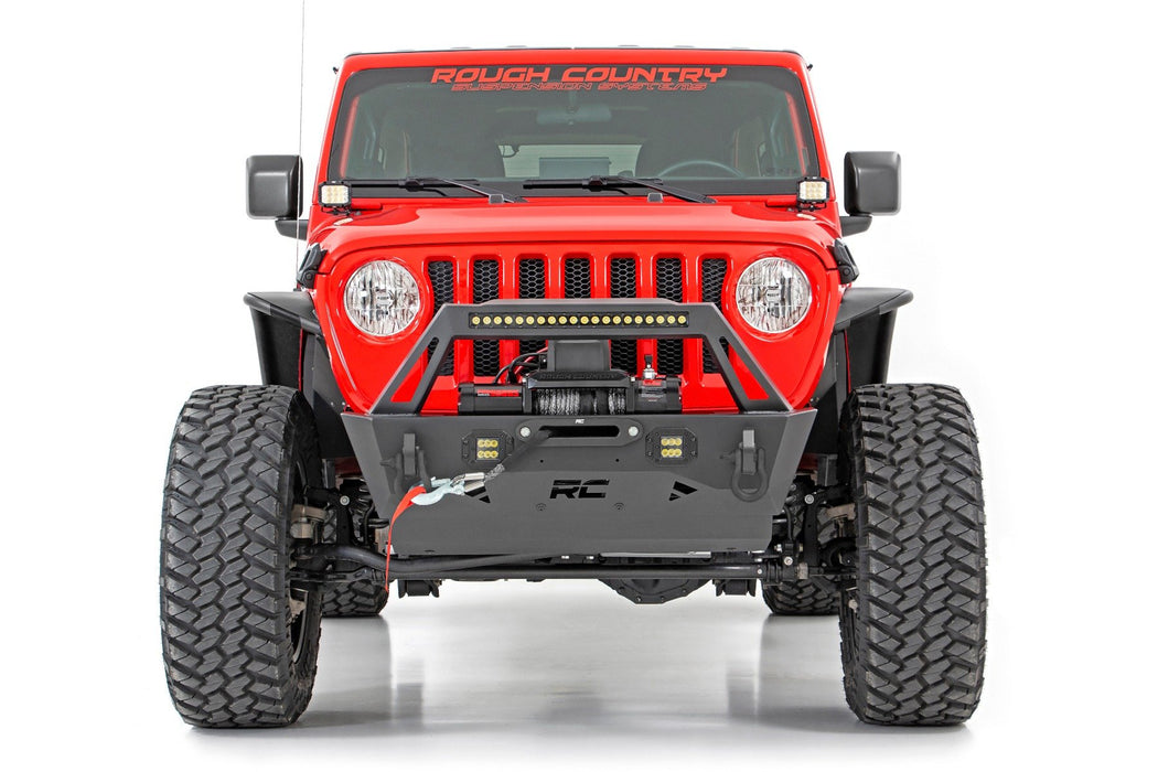 Rough Country Front Bumper Stubby Trail compatible with Jeep Gladiator Jt/Wrangler Jk & Jl 10597A