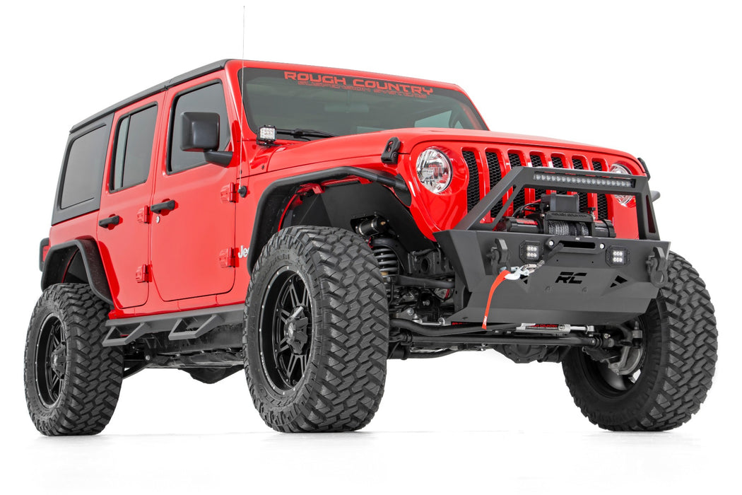 Rough Country Front Bumper Stubby Trail compatible with Jeep Gladiator Jt/Wrangler Jk & Jl 10597A