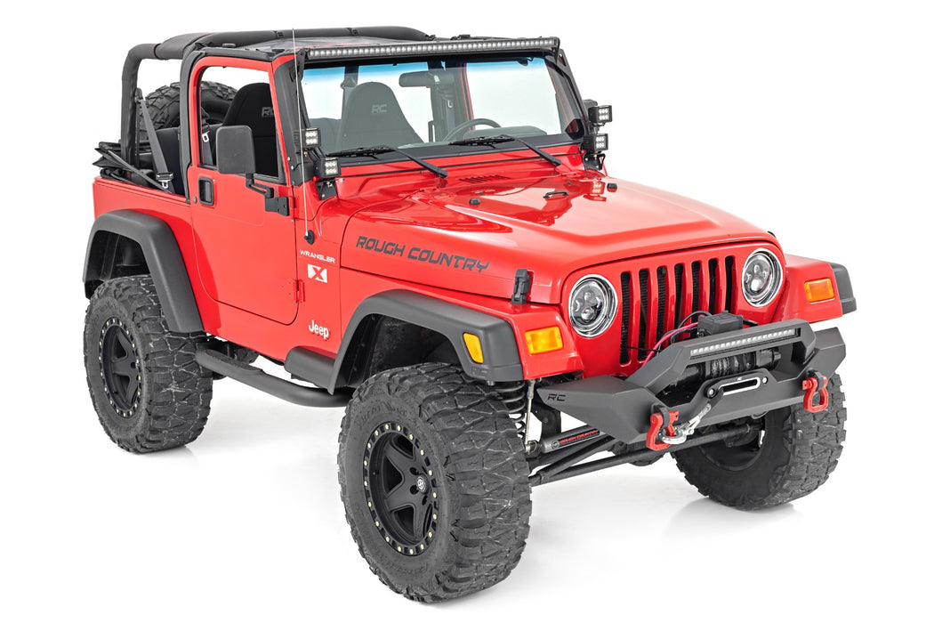 Rough Country Fender Flare Kit 5.5" Wide compatible with Jeep Wrangler Tj 4Wd (1997-2006) 99033