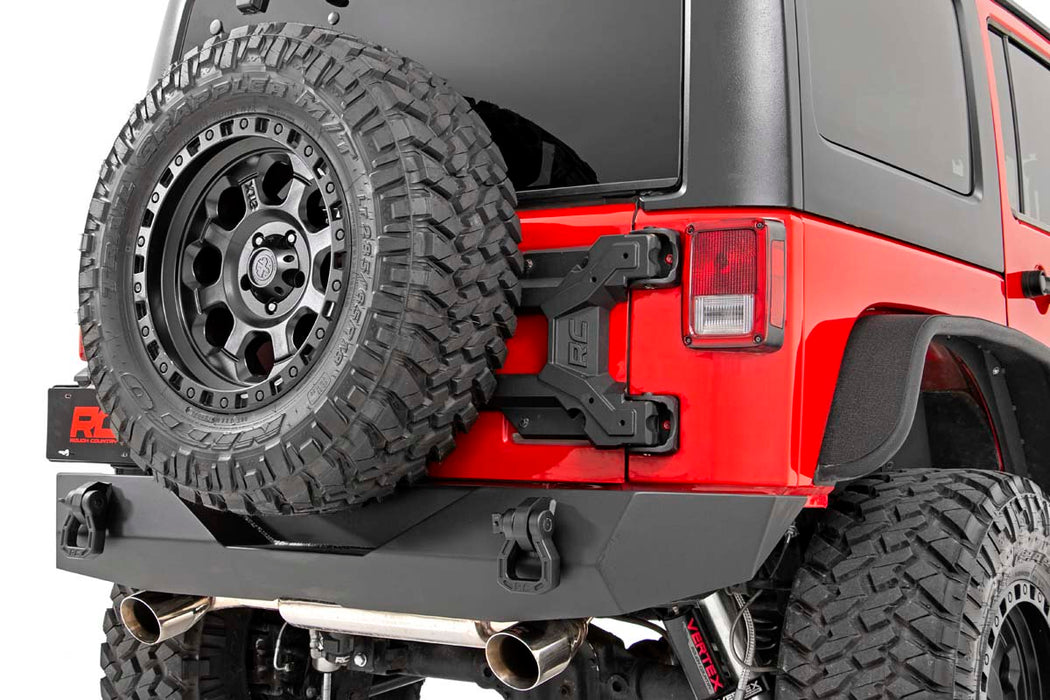 Rough Country Heavy Duty Tire Carrier compatible with Jeep Wrangler Jk (2007-2018) 10523