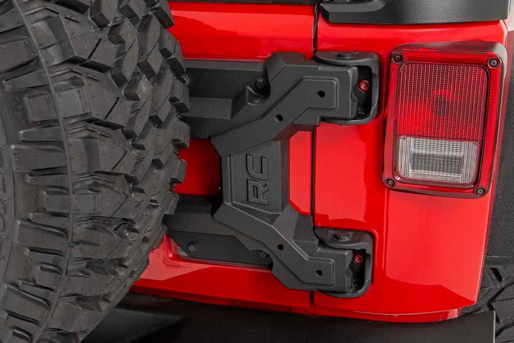 Rough Country Heavy Duty Tire Carrier compatible with Jeep Wrangler Jk (2007-2018) 10523