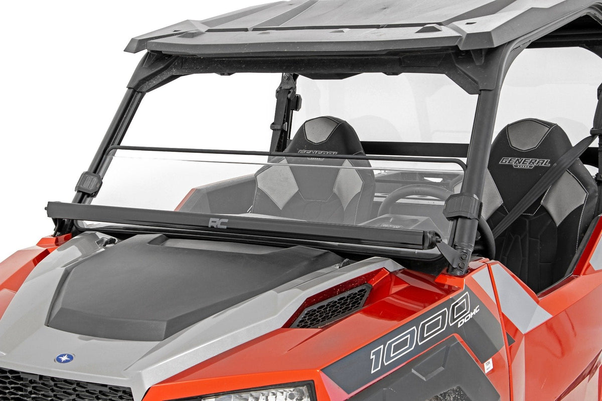 Rough Country Half Windshield Scratch Resistant Polaris General/General Xp 1000 98162011A