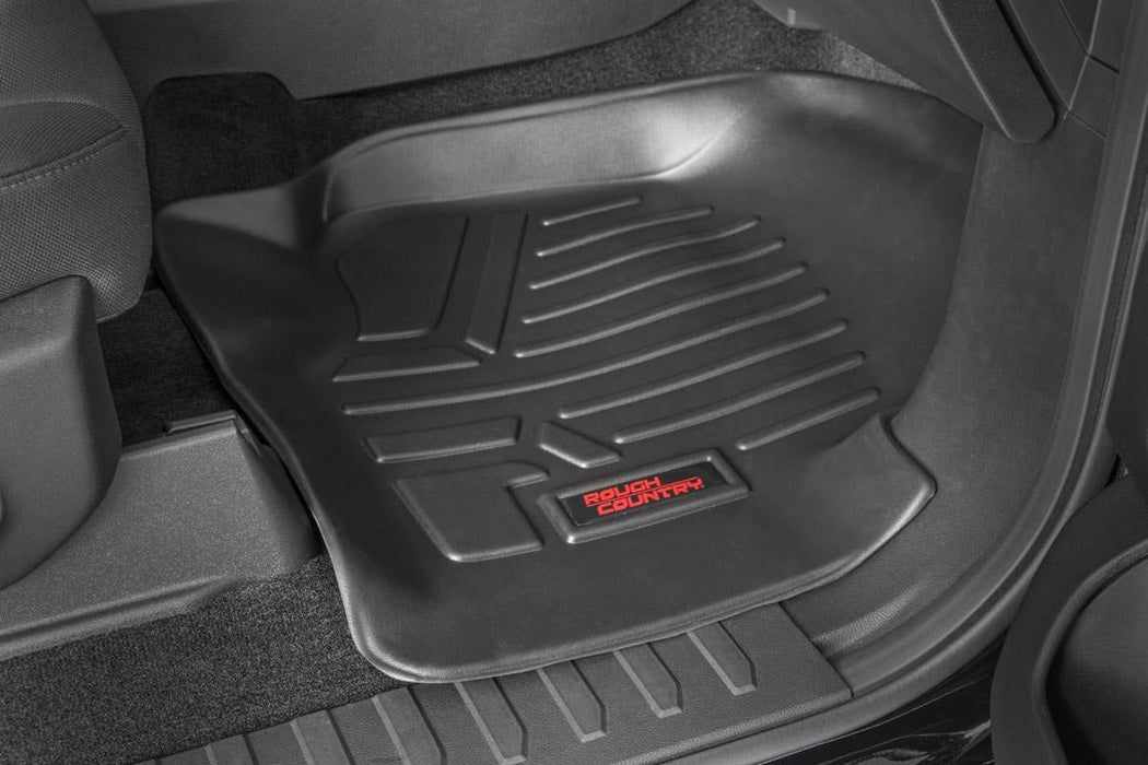 Rough Country Floor Mats Fr & Rr Fr Buckets Ford F-150 (15-23)/F-150 Lightning (2022) M-51512