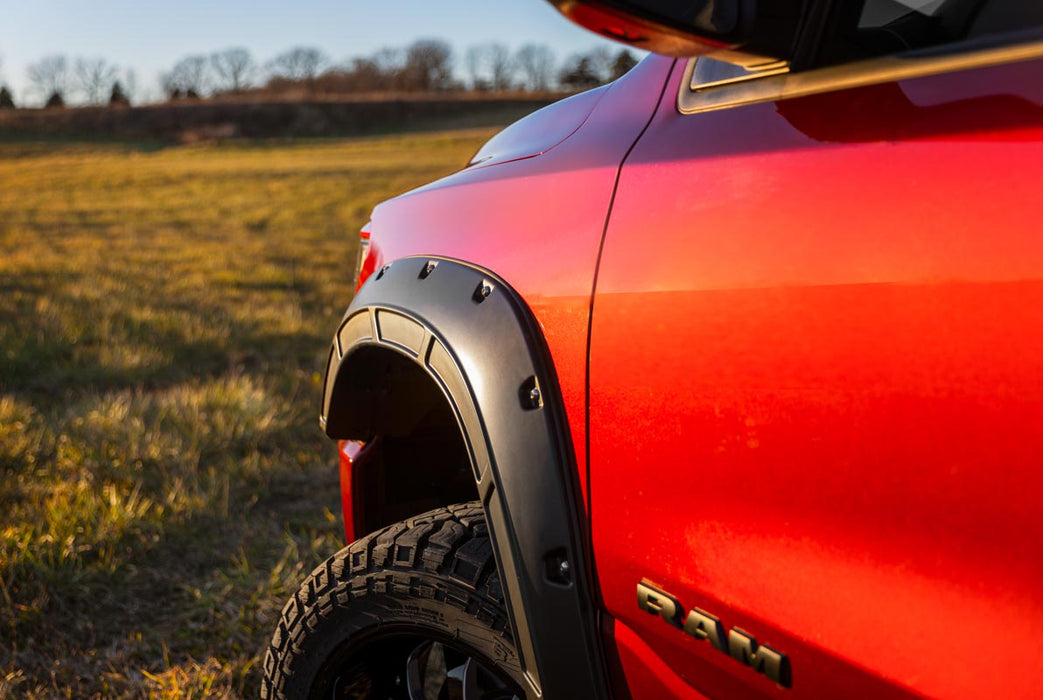 Rough Country Defender Pocket Fender Flares Gloss Black Ram 1500 (19-23) A-D10914-RCGB