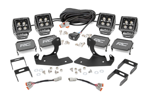 Rough Country Fits Chevrolet Led Fog Light Kit Black Series W/ White Drl (07-13 Silverado 1500) 70762DRL