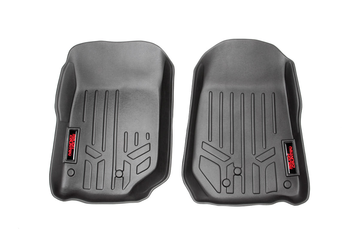 Rough Country Floor Mats Front Fits Jeep Wrangler Jk (2007-2013) M-6141
