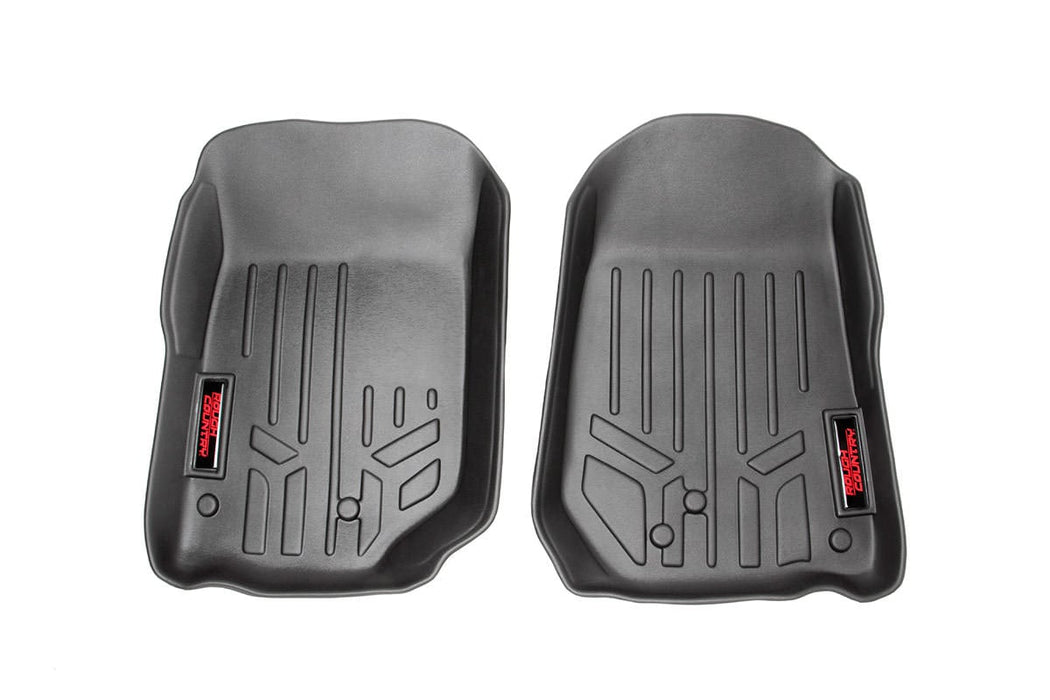 Rough Country Floor Mats Front compatible with Jeep Wrangler Tj (97-06) 4Wd M-60200