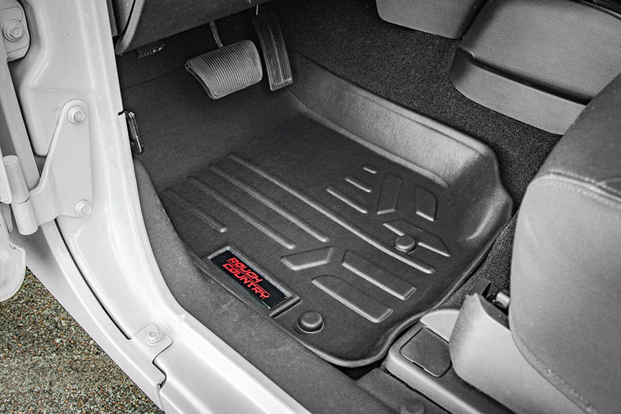 Rough Country Floor Mats Fr & Rr 4 Door compatible with Jeep Wrangler Jl 4Wd (2018-2023) M-60112