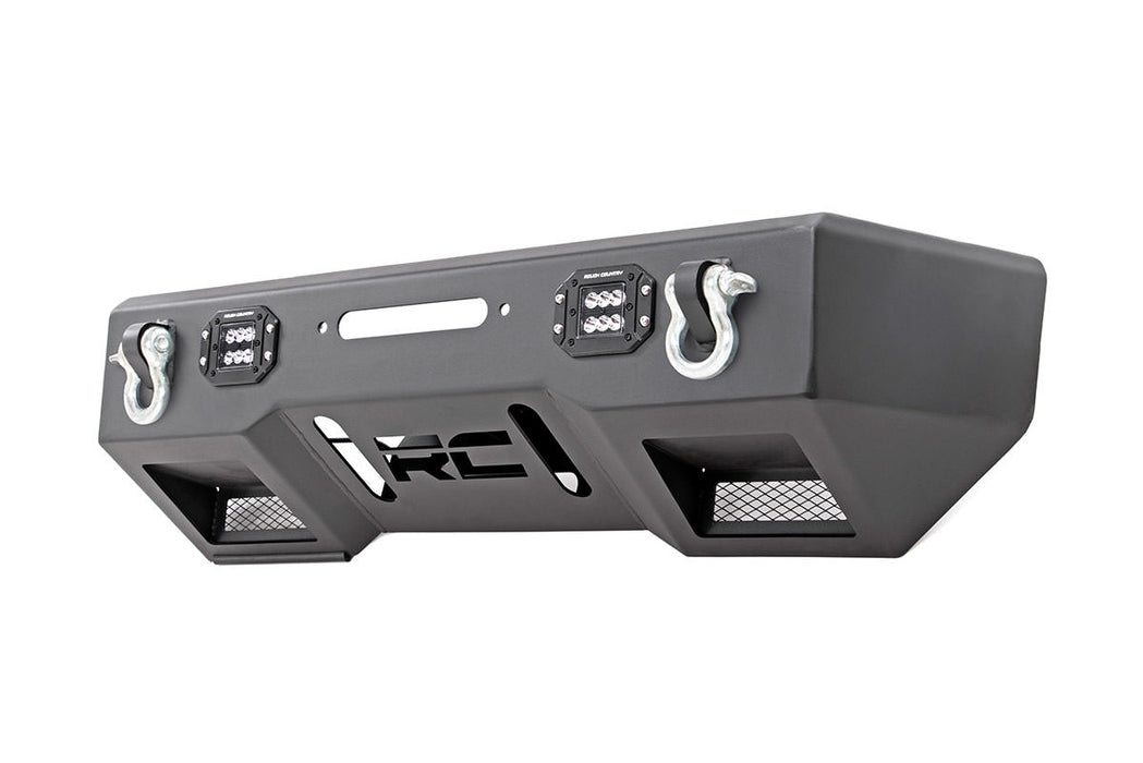 Rough Country Front Bumper Stubby Blk Led compatible with Jeep Gladiator Jt/Wrangler Jk & Jl 11831