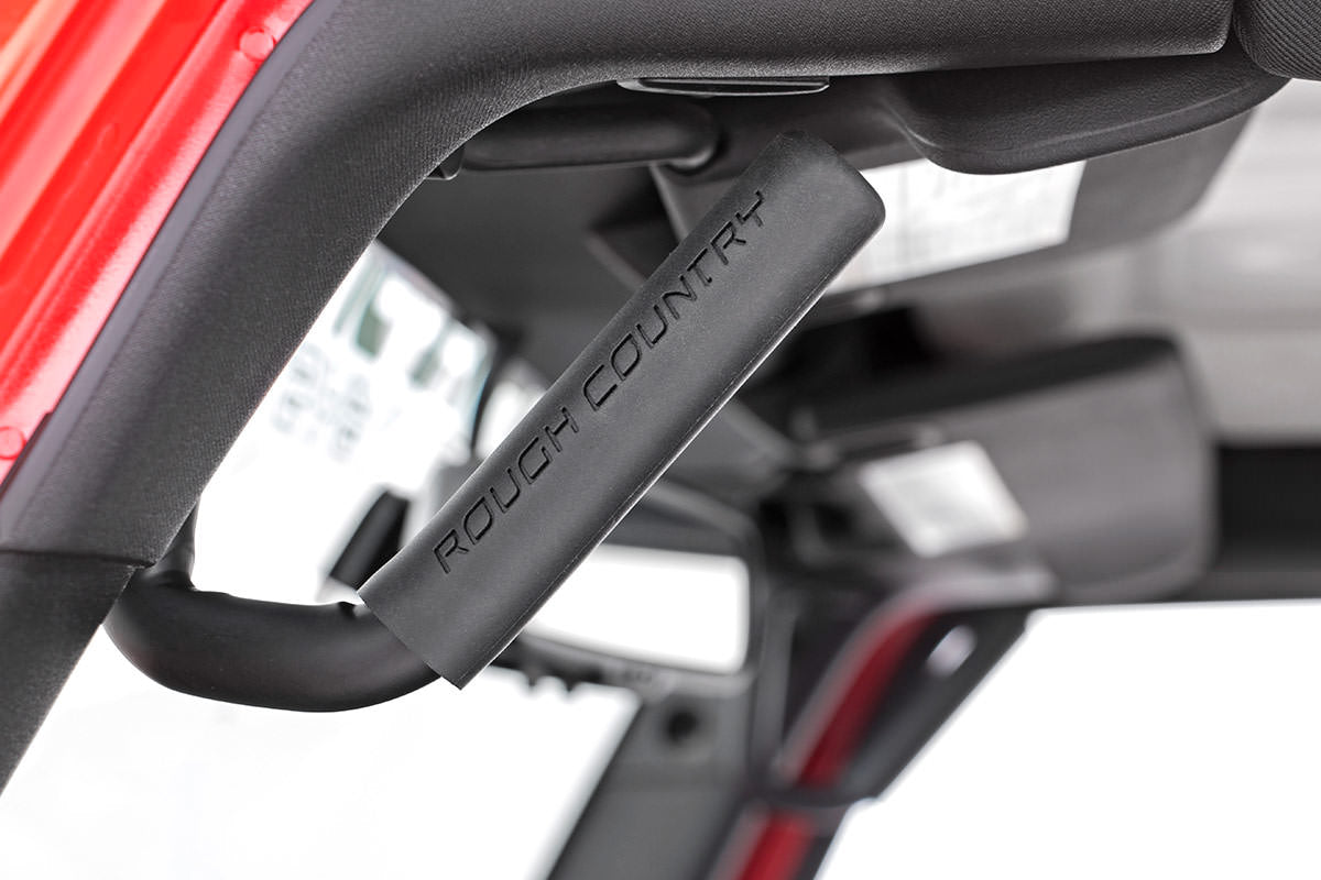 Rough Country Grab Handles Steel Front Black Fits Jeep Wrangler Jk (2007-2018) 6501