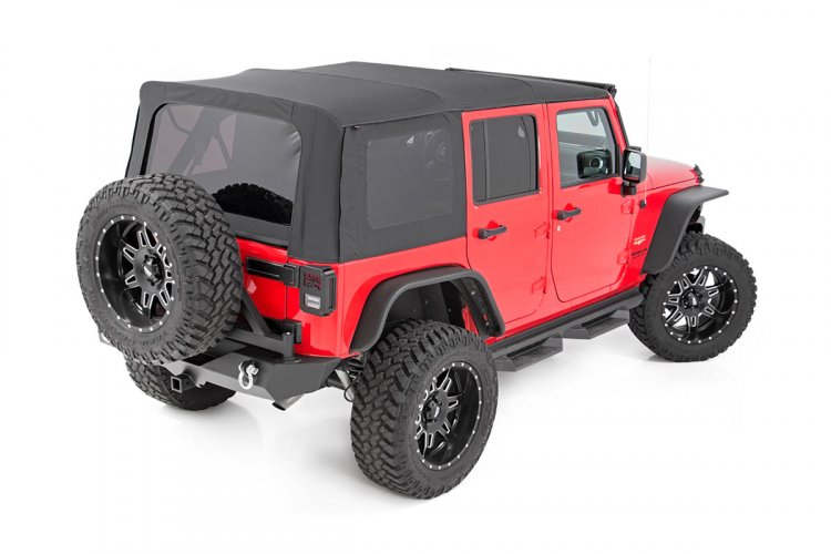 Rough Country Soft Top Replacement Black 2 Door compatible with Jeep Wrangler Jk (10-18) RC85460.35