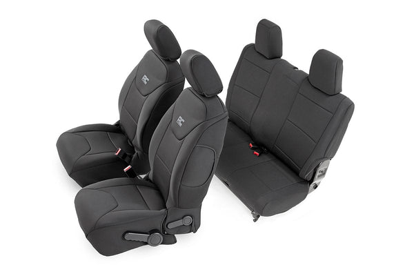 Rough Country Seat Covers Front And Rear 2-Door Fits Jeep Wrangler Jk 4WD (2013-2018) 91007