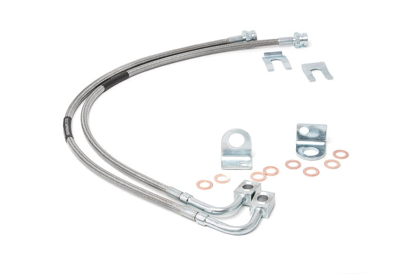 Rough Country Brake Lines Stainless Rear 4-6 Inch Lift Fits Jeep Wrangler Jk (07-18) 89708