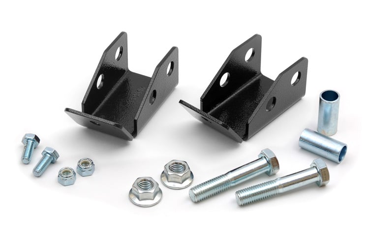 Rough Country Shock Relocation Brackets Rear compatible with Jeep Wrangler Tj 4Wd (1997-2006) 1185